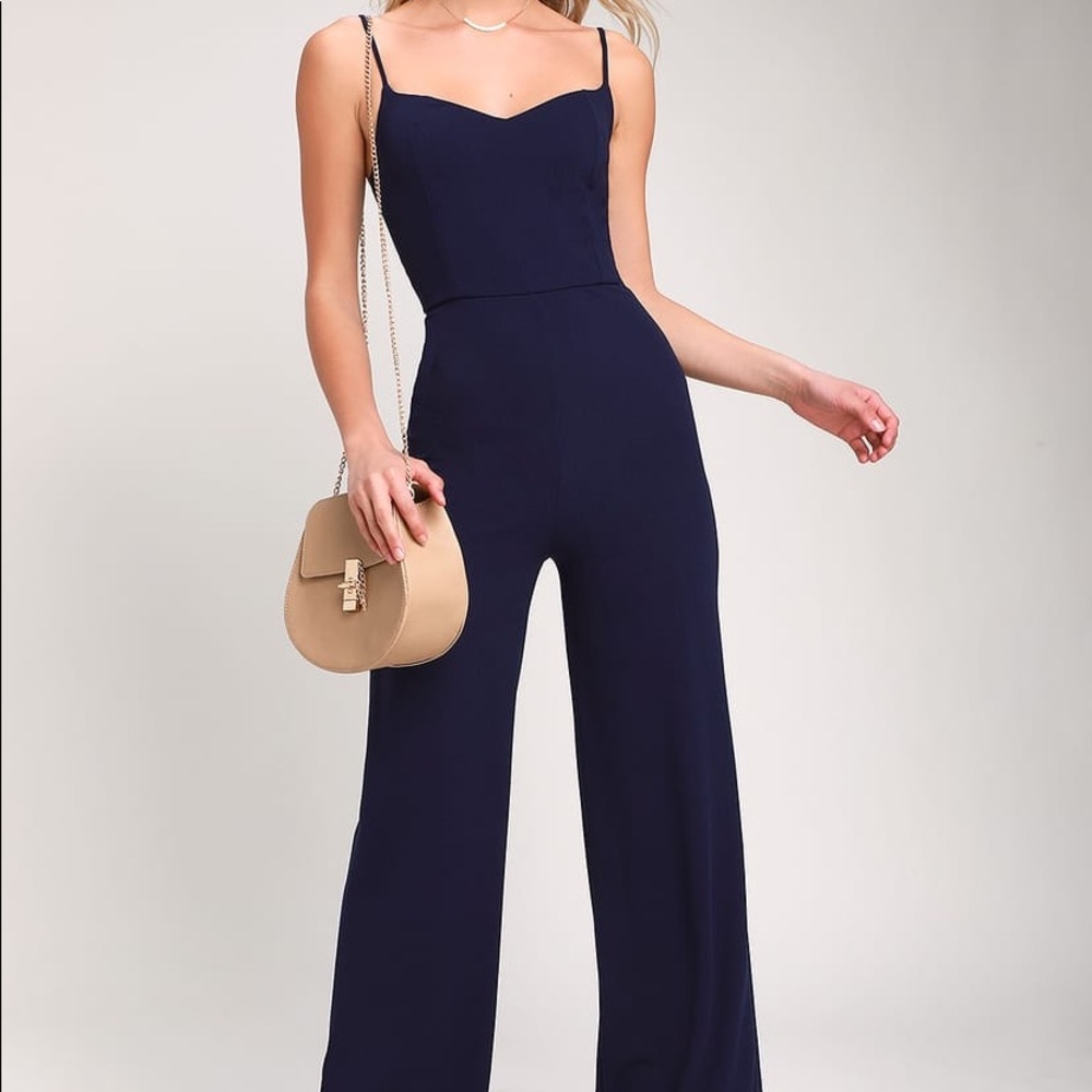 Lulus Navy Blue Jumpsuit